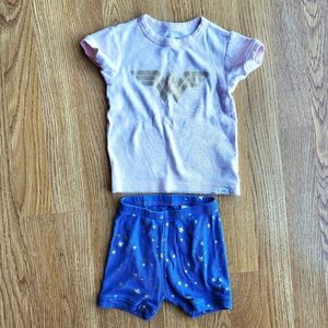 GAP Baby Pink Organic Cotton DC Wonder Woman PJs